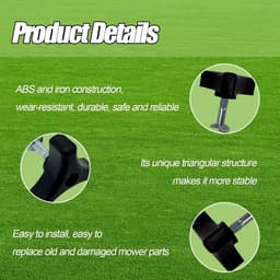 SnelShoppen - Set van 4 Universele Grasmaaier Handvatten met Vleugnuts en Schroeven, Ergonomische en Robuuste Tuinaccessoires voor Makkelijk Vervangen — thumbnail 2