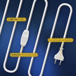 Mobiele Plafondventilator - Wit - Draagbaar en Stil - Eenvoudig te Monteren - Voor Binnen en Buiten — thumbnail 2