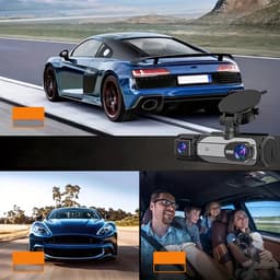 Autodashcam - Driekanaals autodashcam - Met zwaartekrachtsensor - 1080p HD - Nachtzicht - Ingebouwde 180mAh-batterij - WiFi-ondersteuning - Loopopname — thumbnail 5