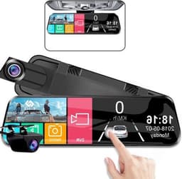 Dashcam voor Auto - 10 Inch Touchscreen Spiegelcamera - 1080P AHD Dashcam met Nachtzicht - G-Sensor - Parkeermodus - Groothoek 170° - Zwart — thumbnail 5