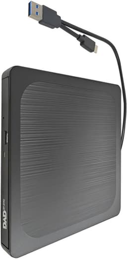 Externe CD/DVD Brander - Lezer Speler - Bestanden Archiveren - Dubbele USB-C Poort - 14.1 x 14 cm - Zilver — thumbnail 1