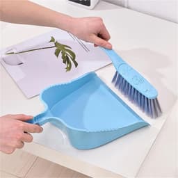 Mini bezem veger - Kleine schoonmaakset - Bureau reinigen - Ruimtebesparend ontwerp - 345 cm veger - Paars — thumbnail 2