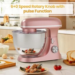Keukenmachine - Mixer Kom - Bakken En Mixen - Krachtige Planetaire Beweging - 8.5 Liter Kom - Roze — thumbnail 4