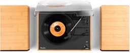 Platenspeler met speakers - Audizio Akron - LP speler - Bluetooth - AUX - 3 snelheden - Bamboe — thumbnail 5