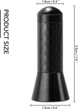 Jumada's - Universele Antenne - Auto Carbon Look Kort Antenne 3,5cm - Perfect voor elk voertuig geschikt voor elk merk zoals BMW, Audi, Mercedes, Volkswagen, Ford, Opel Antenne. — thumbnail 2