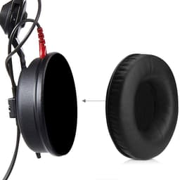 kwmobile 2x oorkussens geschikt voor Sennheiser HD25 / HD25-1 II / HD250BT - Earpads voor koptelefoon in zwart — thumbnail 3