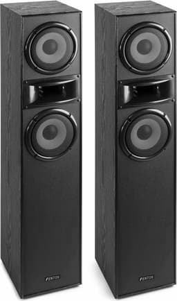 Speakerset - Fenton SHF700B hifi speakers 400W zuil luidsprekers met 2x 6,5 inch woofer - Zwart — thumbnail 3