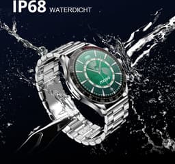 Maoo Titan AMOLED Smartwatch Heren - Stainless Steel en 2 TPU bandjes - Stappenteller - Hartslagmeter - Slaapmonitor - Multisport - Geschikt voor Android en iOS - Zilver — thumbnail 5
