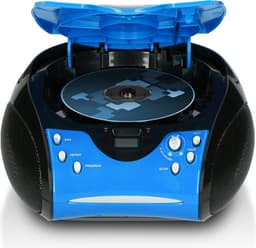 Lenco SCD-24 - Draagbare CD Speler met FM Radio - Stereo Boombox - Werkt op Batterijen en Netstroom - Blauw — thumbnail 2