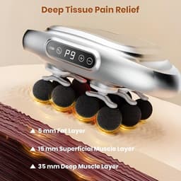 Namajunas - Massageapparaten - Massage Gun - Massagepistool - massage - Met 12 massagekoppen - Met 9 intensiteitsniveaus - Met 9 Modi - Multifunctionele gebiedsmassage - voor schouders, nek, benen, rug - 2000mAh Batterij - Stil en Krachtig — thumbnail 3