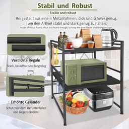 Verstelbare Magnetronstandaard voor Keuken - Zwart — thumbnail 3