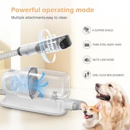 Huisdier verzorgingsset - 2,3L vacuüm stofzuiger voor honden en katten met 5 gereedschappen — thumbnail 3