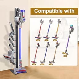 Stofzuigerstandaard – Metalen Staander Compatibel met Dyson – Vrijstaand Accessoirestation – Zwart — thumbnail 5