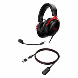 HyperX Cloud III Wired Gaming Headset - Zwart/Rood (PC, PS5, Xbox Series X/S) — thumbnail 2