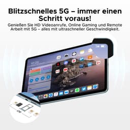 DOOGEE V Pad 5G tablet - 12 inch 2,4K + 90Hzscherm - Android 15 -MediaTek Dimensity 7050 processor - Ondersteuning voor 5G simkaart - 32 GB RAM + 256 GB (2TB TF) - 8800mAh/18W- gaming tablet - vier luidsprekers - WiFi 6 - Face ID- OTG - GPS — thumbnail 3
