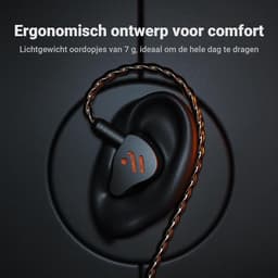 Fosi Audio IM4 HiFi In-Ear Monitor – Open-Back IEM – 10mm Beryllium Driver – Verwisselbare Nozzles – 2-Pin – Zwart — thumbnail 3