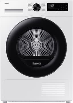 Samsung DV90DG52A0AE, Vrijstaand, Voorlader, Warmtepomp, Wit, Draaiknop, Glazen deur — thumbnail 1
