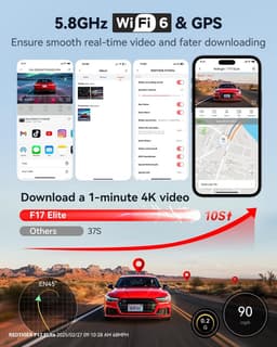 Dashcam 4K met 3 Kanalen, Nachtzicht, GPS en WiFi — thumbnail 2