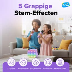 Funlab Karaoke Set met Speaker en 2 Microfoons - Voor Kinderen en Volwassenen - Draagbaar - Karaoke Machine — thumbnail 3