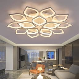 Moderne Dimbare LED Plafondlamp met Afstandsbediening - Decoratieve Verlichting voor Woonkamer, Slaapkamer en Keuken — thumbnail 2