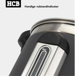 HCB® - Professionele Horeca Percolator - 8,7 liter - 55 kopjes - zwart - 230V - RVS / INOX Perculator - Elektrisch koffiezetapparaat - Volautomatische koffiemachine - 25x30x50.5 cm (DxBxH) - 2.70 kg - 1352 — thumbnail 5