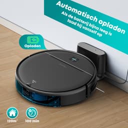 Earkings Robotstofzuiger met Dweilfunctie - Laadstation - 3000Pa Zuigkracht - Stofzuiger Robot Huisdieren - App en Spraakbediening - Harde Vloeren en Tapijt — thumbnail 4
