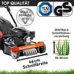 Benzine grasmaaier 46 cm met krachtige 4-takt motor en maaifuncties — thumbnail 3