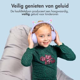 imoshion Kinder Koptelefoon Kattenoortjes - Bluetooth en Decibelbegrenzer - Draadloze Koptelefoon Kinderen — thumbnail 4