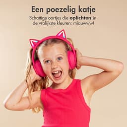 imoshion Kinder Koptelefoon Kattenoortjes - Bluetooth en Decibelbegrenzer - Draadloze Koptelefoon Kinderen — thumbnail 2