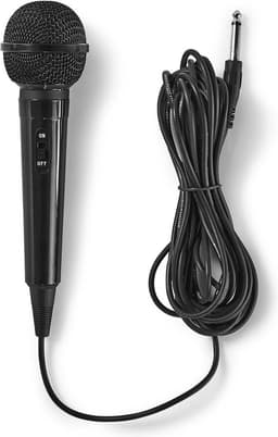 Nedis Bedrade Microfoon - Cardioïde - Vaste Kabel - 5.00 m - 80 Hz - 12 kHz - 600 Ohm - -75 dB - Aan/uit knop - ABS - Zwart — thumbnail 1
