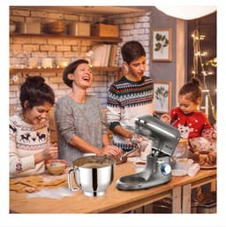 Mixer met Mengkom - Keukenmachinemixer Met 6 Snelheden - Mixer Keukenmachine Met 6.2L RVS Kom — thumbnail 5