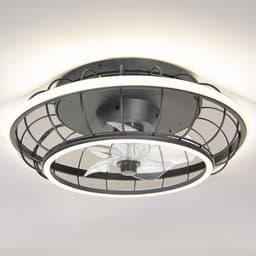 LumenXL - Zwarte plafondventilator Lilu met geïntegreerde LEDs — thumbnail 1