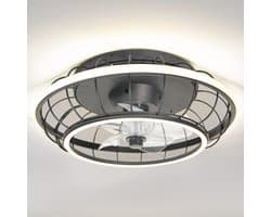 LumenXL - Zwarte plafondventilator Lilu met geïntegreerde LEDs