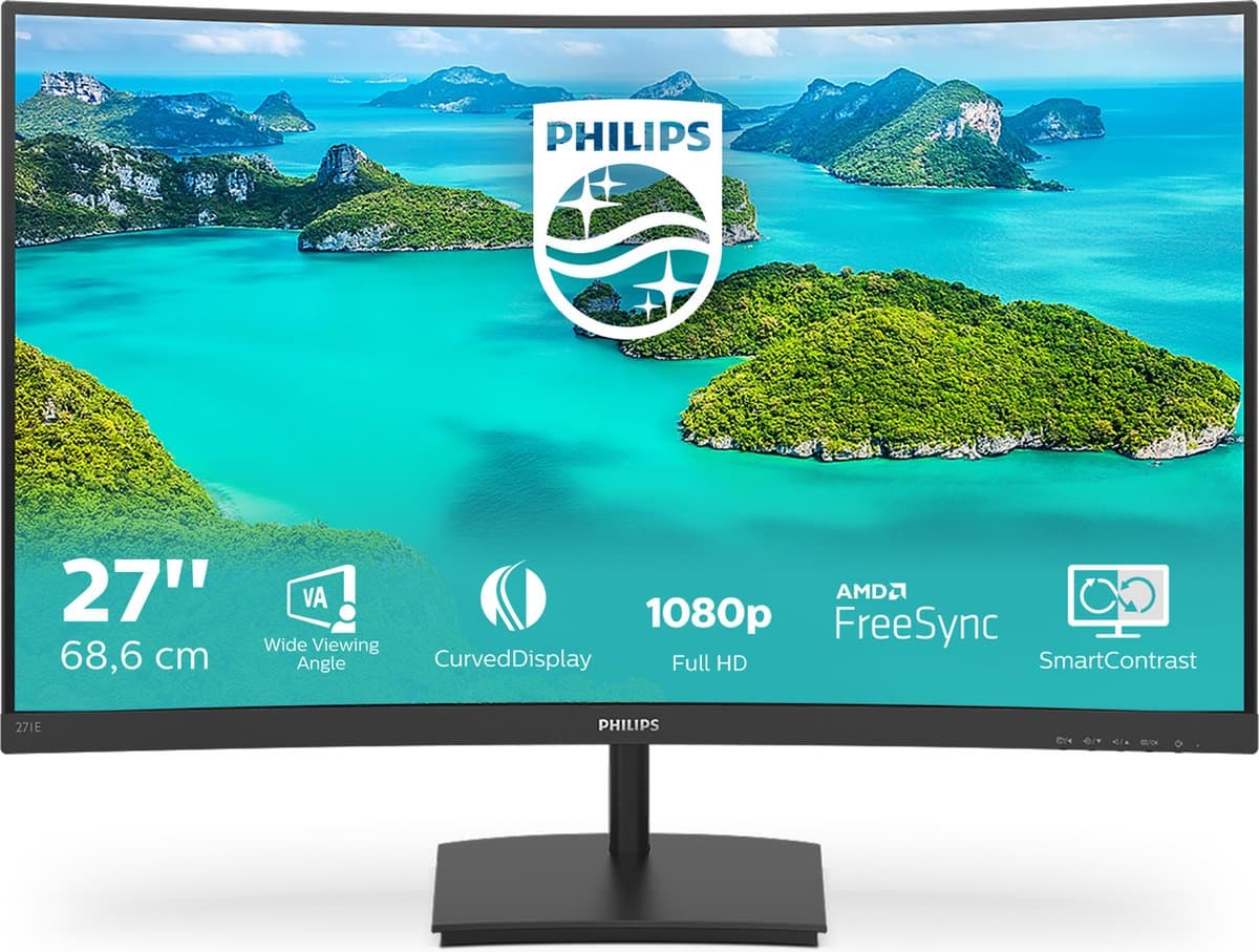 Philips 271E1SCA - Full HD Curved Monitor - 27 inch — afbeelding 1
