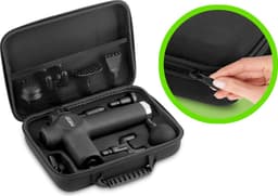 Massagepistool - 8 verwisselbare opzetstukken - zwart grijs — thumbnail 4