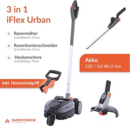 Accu-grasmaaier, Grastrimmer en Heggenschaar voor Kleine Tuinen - 3-in-1 Ontspannen Tuinieren — thumbnail 2