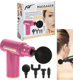 Compact massagepistool met accessoires - Draadloze vibratietherapie voor spierherstel — thumbnail 1