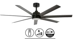 Plafondventilator Airfusion Atlanta Zwart 12W Led Ø 142cm Incl. Afstandsbediening — thumbnail 1