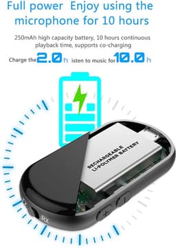 Provium Bluetooth 5.0 - compacte 2 in 1 Zender en Ontvanger - Handsfree Bellen - Bluetooth auto audio headset - Dual Device Connectie - 10 uur Batterij - 3.5mm AUX adapter - zwart — thumbnail 5