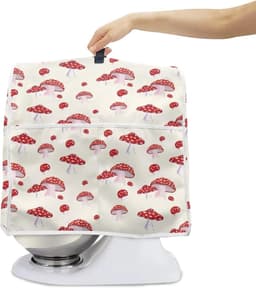 Keukenmachine Cover - Beschermhoes Mixer - Keuken Organisatie - Met Handige Zakken - 435x275x375 cm - Paddenstoel — thumbnail 4