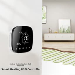 Slimme Thermostaat - Temperatuurregelaar Wifi - Comfort Verwarmen - App Bediening - 10x10x4 cm - Zwart — thumbnail 4