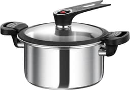 Cooker Pressure Pan, Fish Pan for Seafood, Stainless Steel Fast Multifunctional Kitchen Pan for Bean and Meat Dishes — thumbnail 1