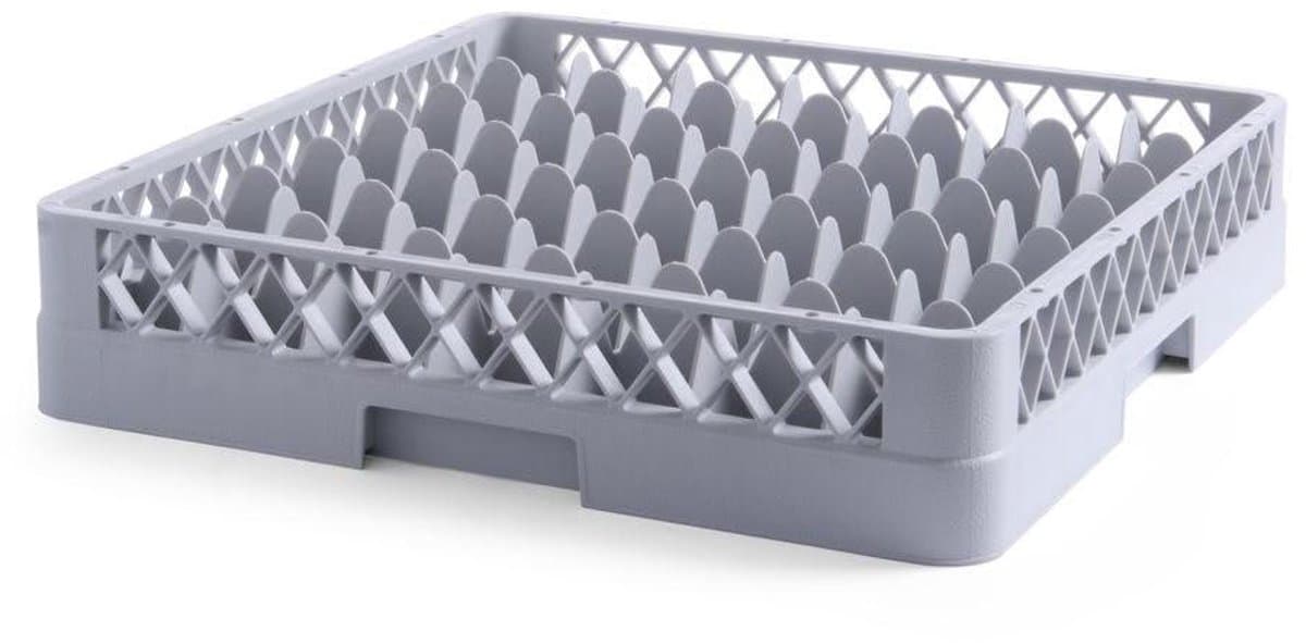Vaatwaskorf Glaswerk - Glazen Mand - Efficiënt Reinigen - 36 Vakken Indeling - 50x50cm - Grijs — afbeelding 1
