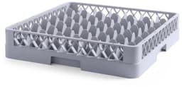 Vaatwaskorf Glaswerk - Glazen Mand - Efficiënt Reinigen - 36 Vakken Indeling - 50x50cm - Grijs — thumbnail 1