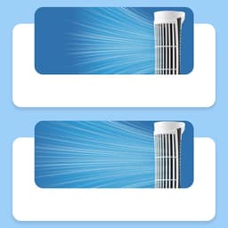 Kleine tafelventilator Torenventilator Airconditioning Fans voor thuis Woonkamer Slaapkamer USB Bureauventilator Tafellamp 2 snelheden Stil, Zwart — thumbnail 4