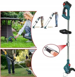 Accu Grasmaaier - 21V Elektrische Grasmaaier - Draadloze Grasmaaier met 2x6000mAh - 3 Messen & Verstelbare Hoogte - 900W Motor - Voor Tuin & Gazon — thumbnail 4