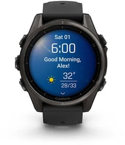 Garmin Fenix 8 Sapphire AMOLED 43 mm Smartwatch - Titanium - Saffierglas - Multiband GPS - Zwart — thumbnail 1