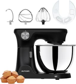 Keukenmachine - Kneedmachine Mixer - Bakken en Koken - Krachtige 2000W Motor - 8 Liter Kom - Zwart — thumbnail 1