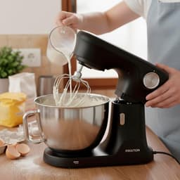 Keukenmachine - Kneedmachine Mixer - Bakken en Koken - Krachtige 2000W Motor - 8 Liter Kom - Zwart — thumbnail 4