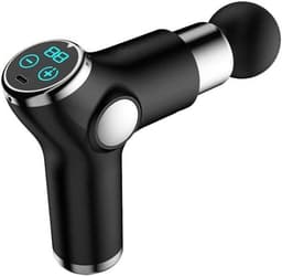Spier Massager - Fascia Gun - Spierherstel Bevorderen - LCD Touchscreen - 4 Opzetstukken - Zwart — thumbnail 1